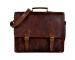 Men Crazy Horse Leather Original Briefcase Laptop Messenger Shoulder Bag